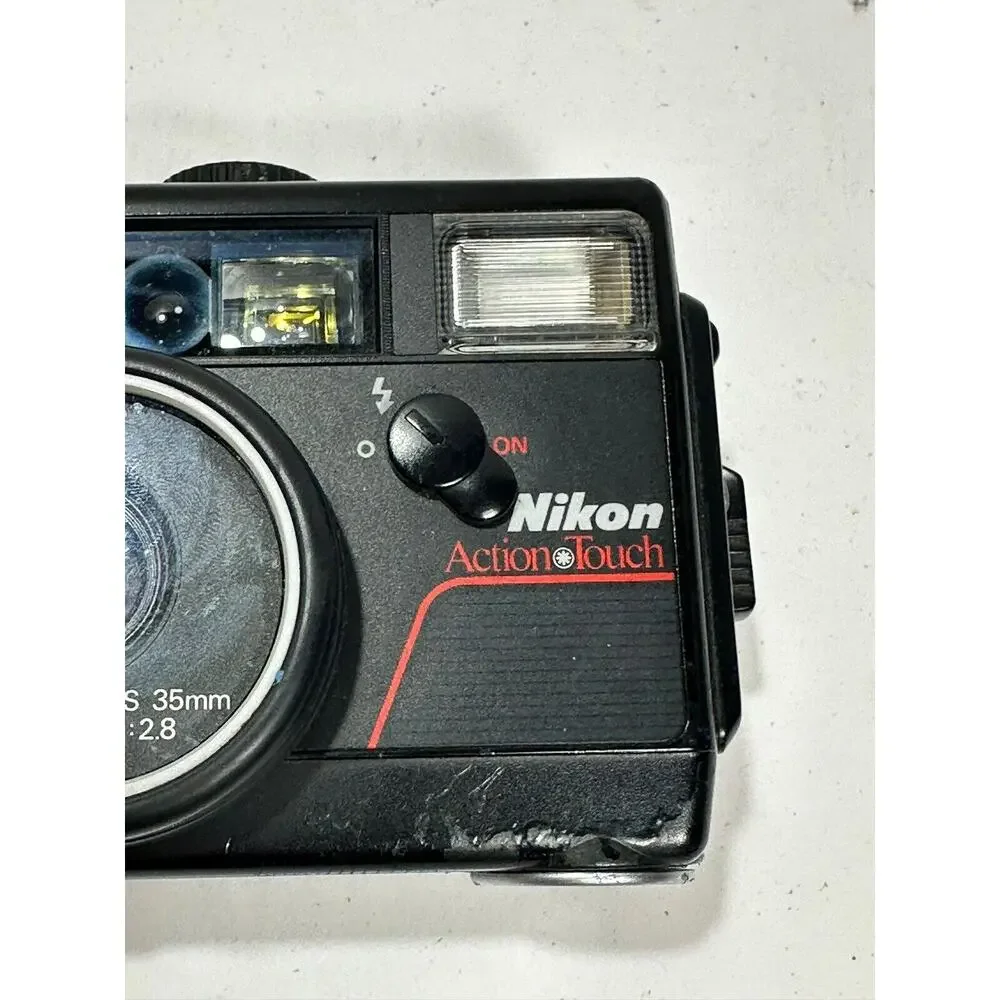 Nikon Action Touch camera Black 35mm‎ 1:2.8 For Parts Only As Is